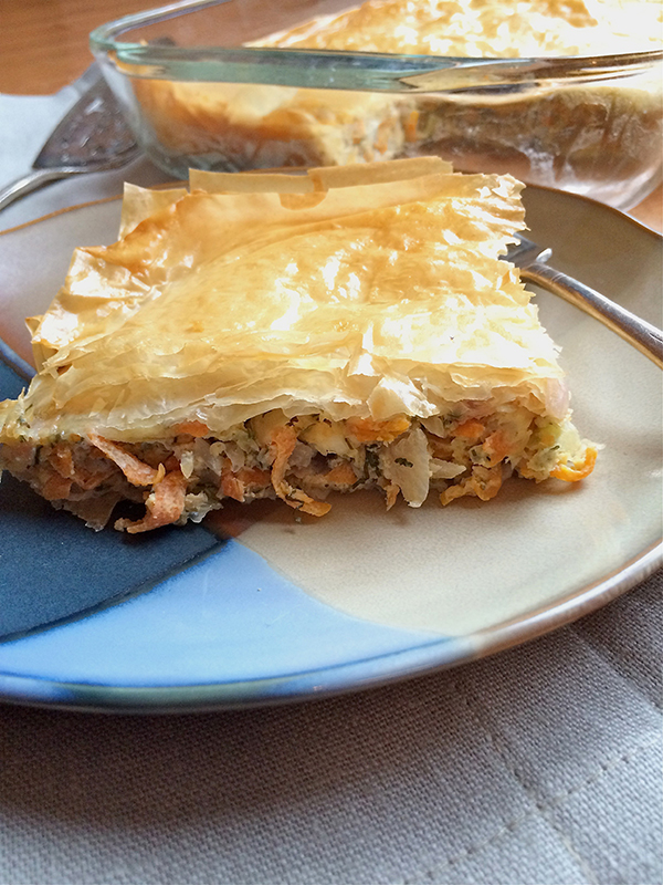 Cabbage filled phyllo