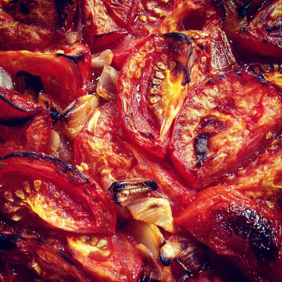 Roasted Tomatoes Close Up