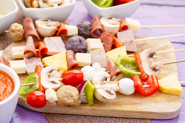 These raw pizza kabobs are are kid-friendly and the assembly allows for customization all around. Perfect for picky eaters, dietary restrictions, and those just looking for a fun appetizer