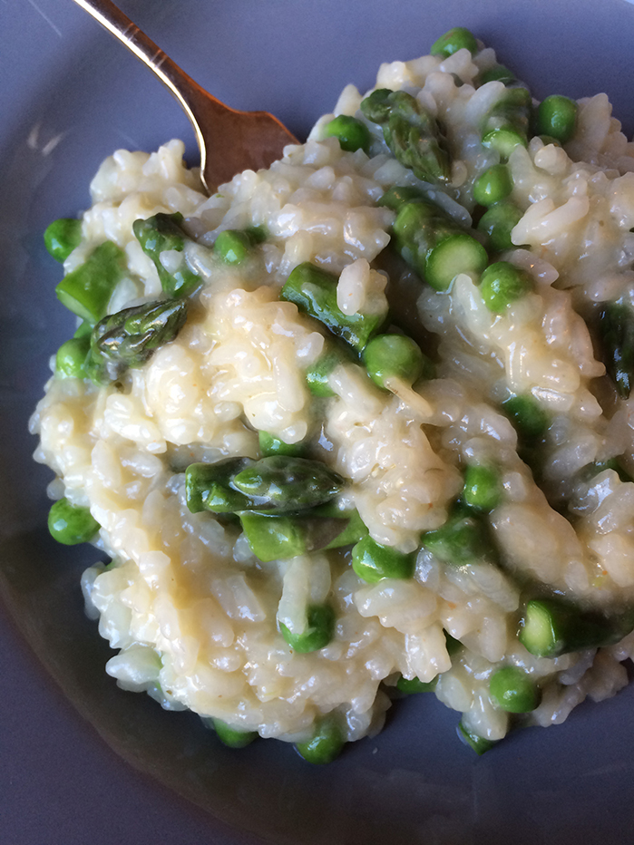 Risotto aux asperges et aux pois