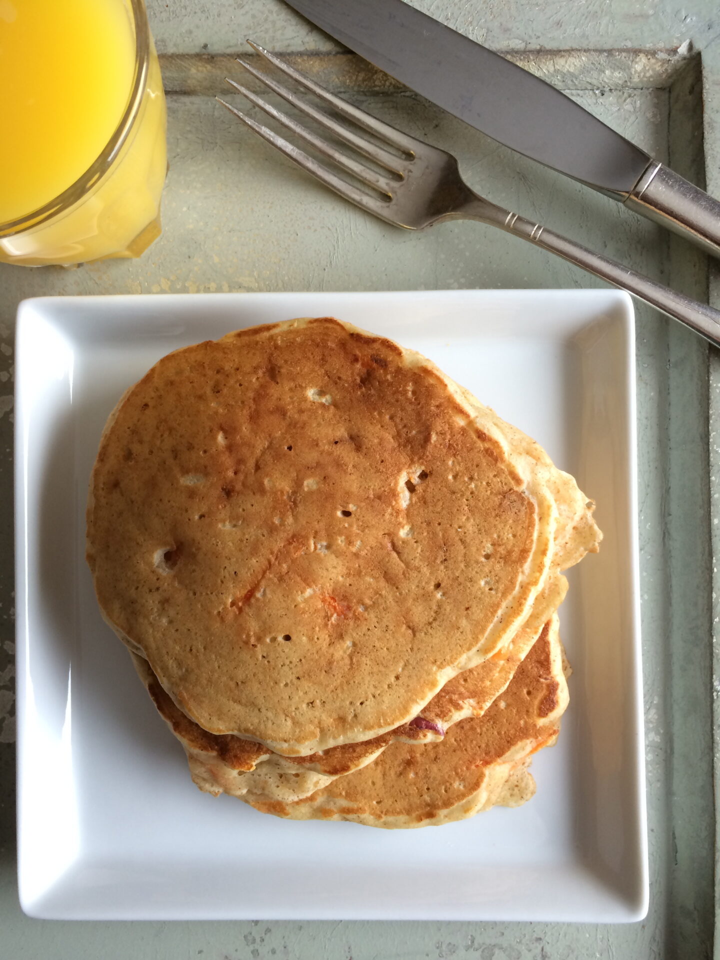 Crêpes aux pommes et aux carottes