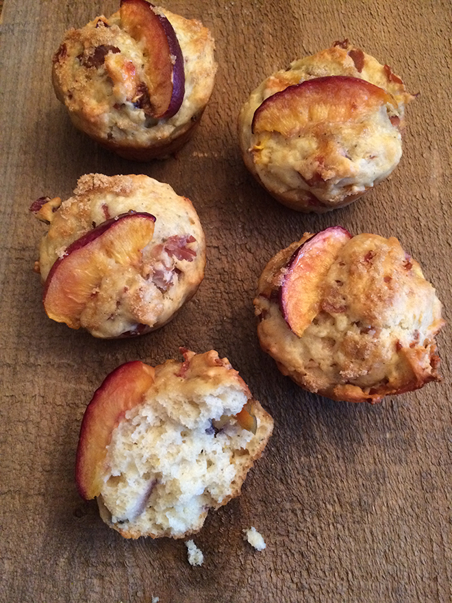 Nectarine Prosciutto Muffins by Emily Richards