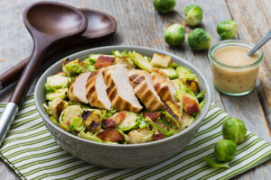 Brussels Sprouts Chicken Caesar Salad